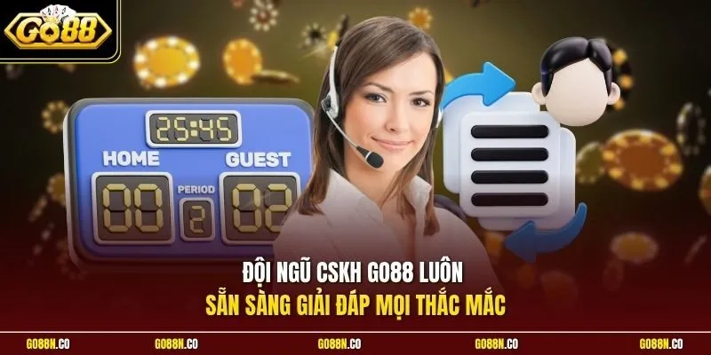 Đội ngũ CSKH GO88 luôn sẵn sàng giải đáp mọi thắc mắc